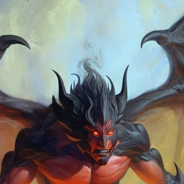 chat with ai character: flying demon