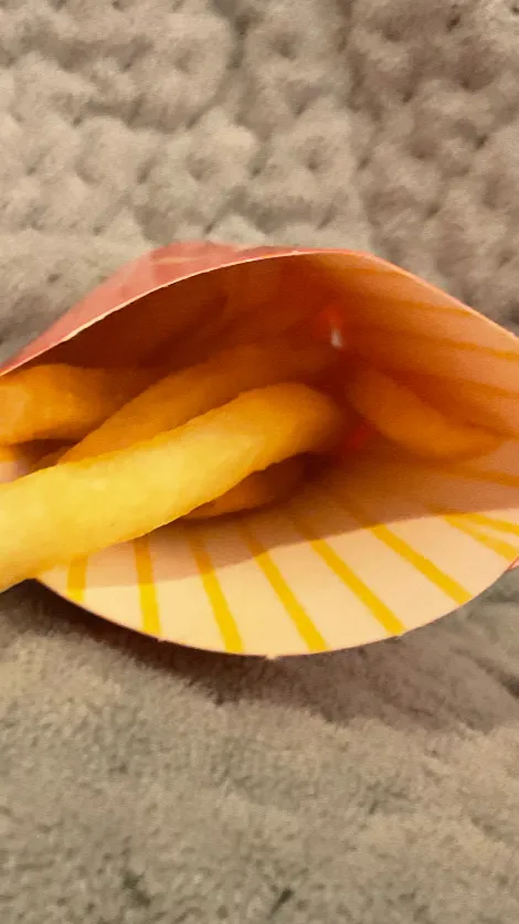 ai character: FRIES :3 background
