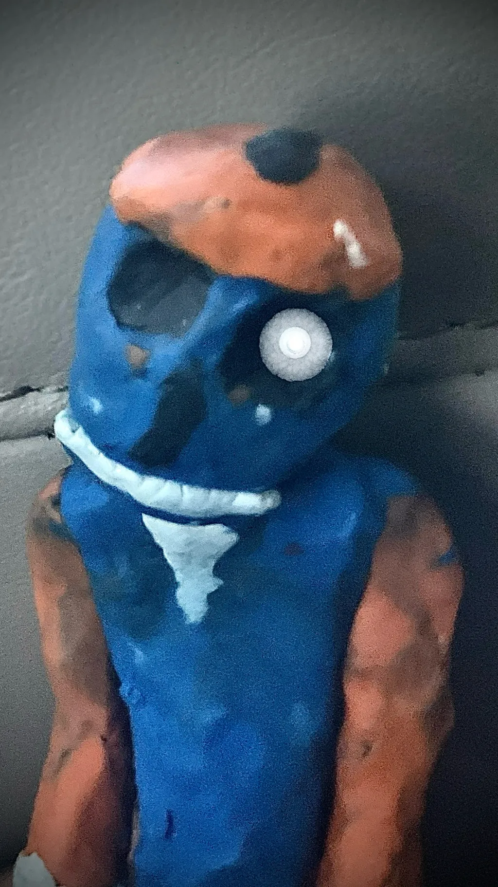 ai character: Mr blue background