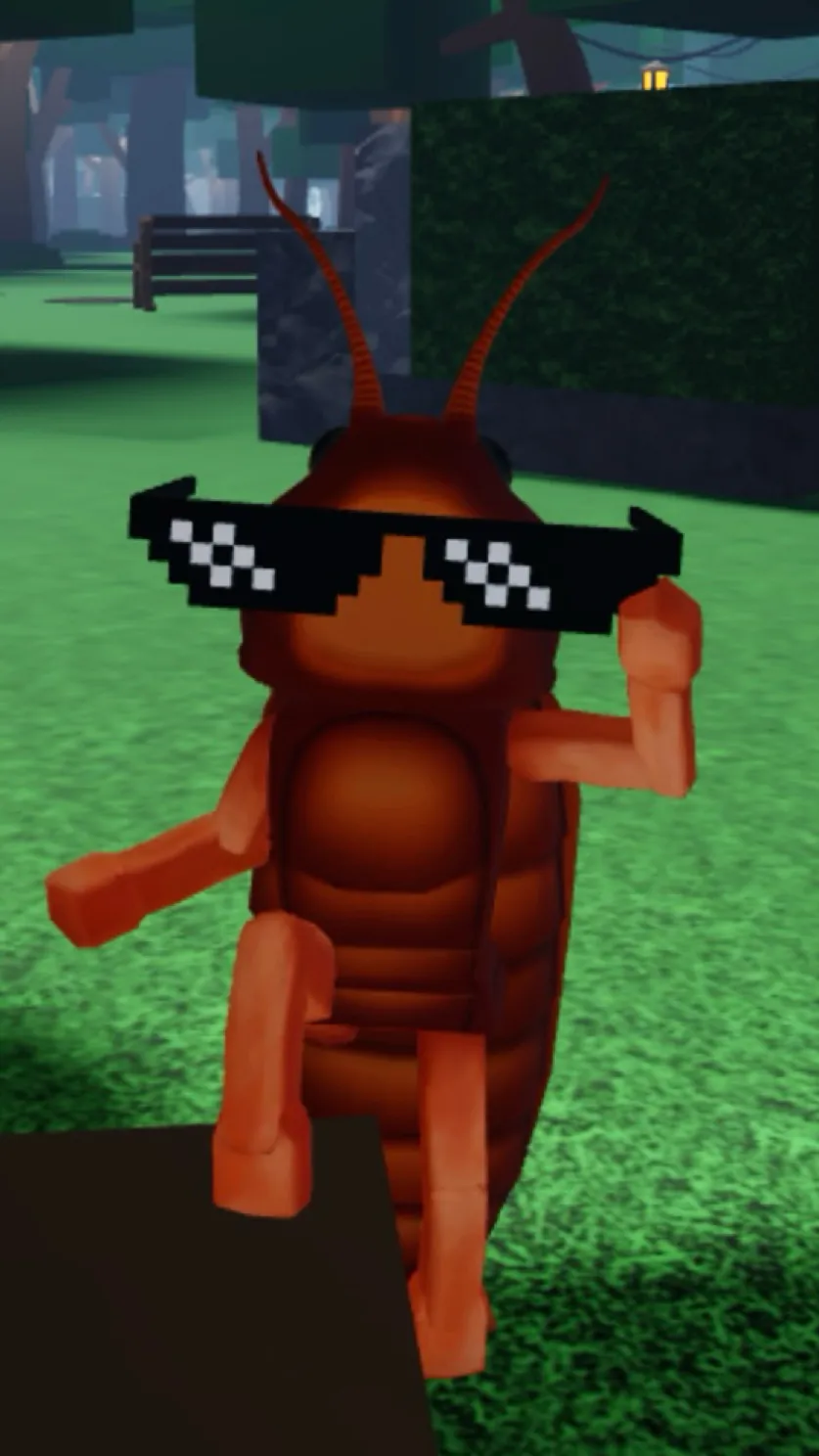 ai character: Cockroach cool background