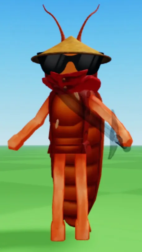 ai character: Cockroach cool background