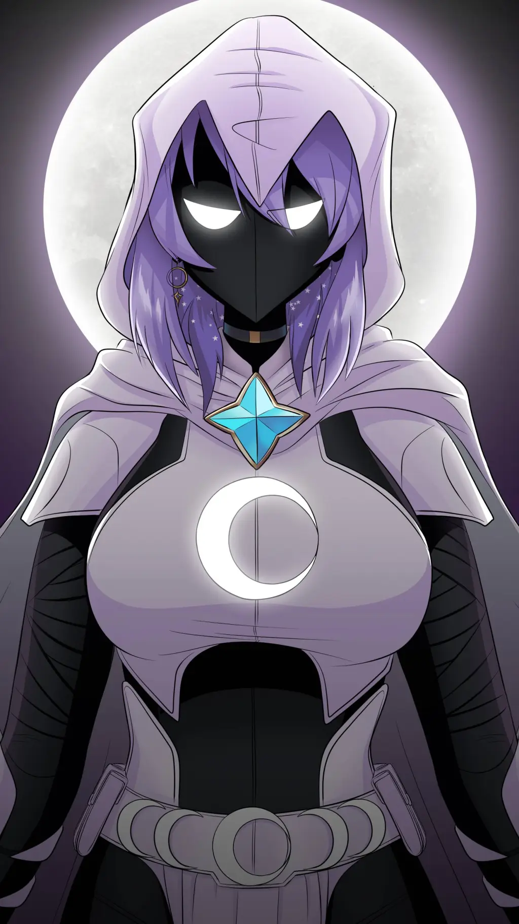 ai character: moon knight  background