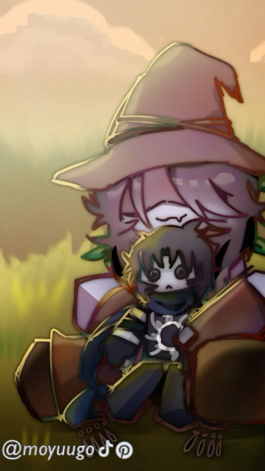 ai character: Azure x Two Time background