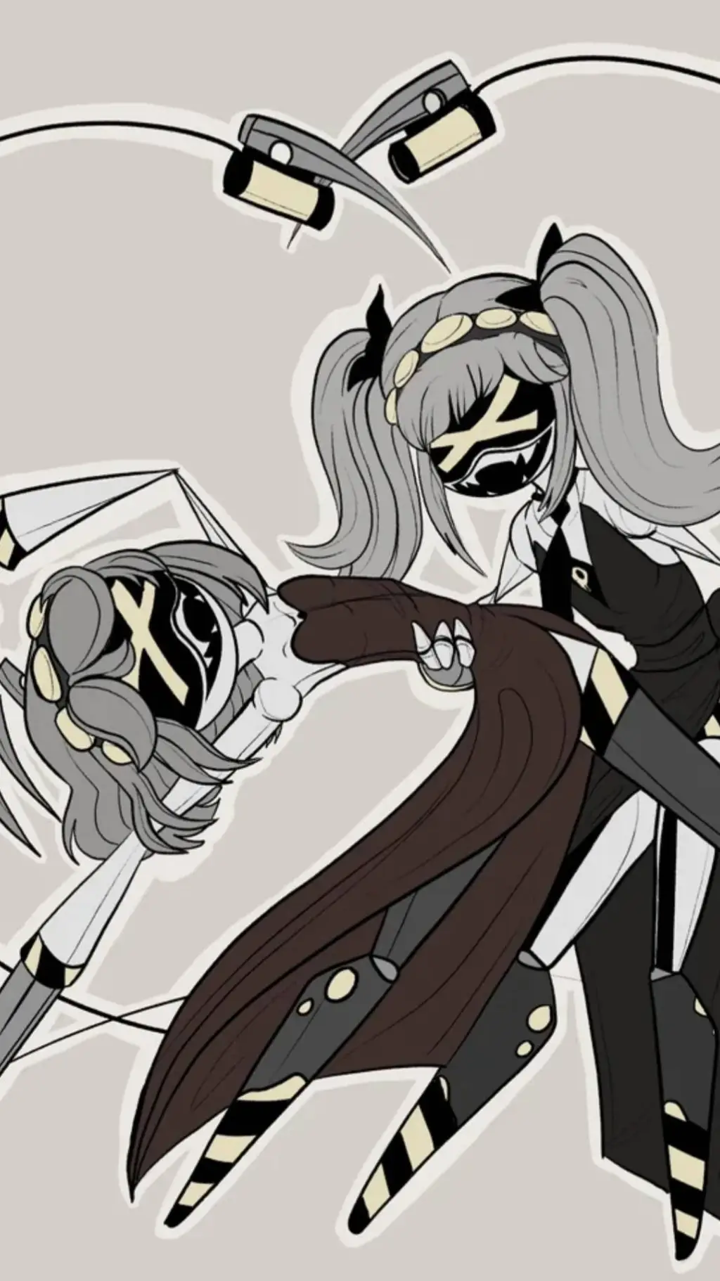 ai character: J x V background