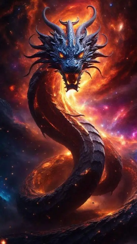 ai character: Shenron  background