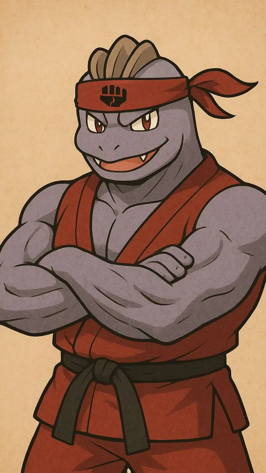 ai character: Machoke  background