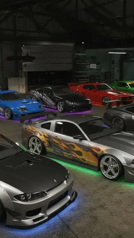 ai character: Racing Autoshop  background