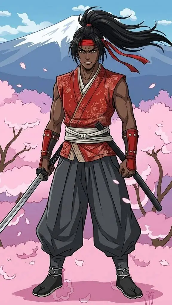 ai character: Satoshi  background