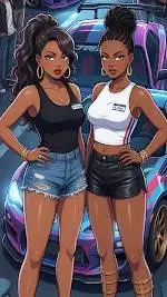 ai character: Alyson & Leslie  background