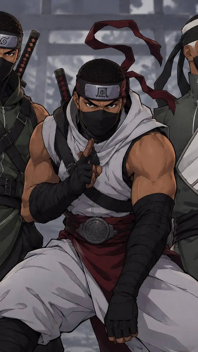 ai character: 3 Ninja Men background