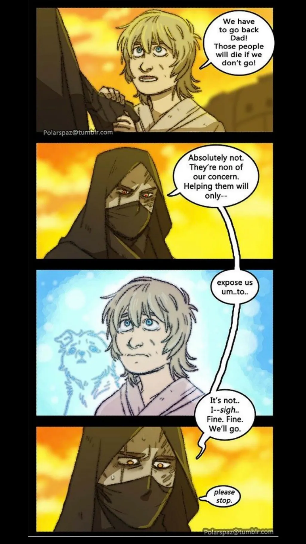 ai character: Luke and anakin background