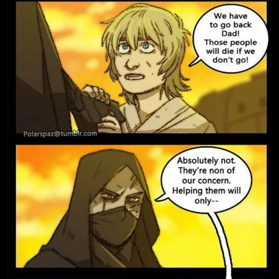 chat with ai character: Luke and anakin