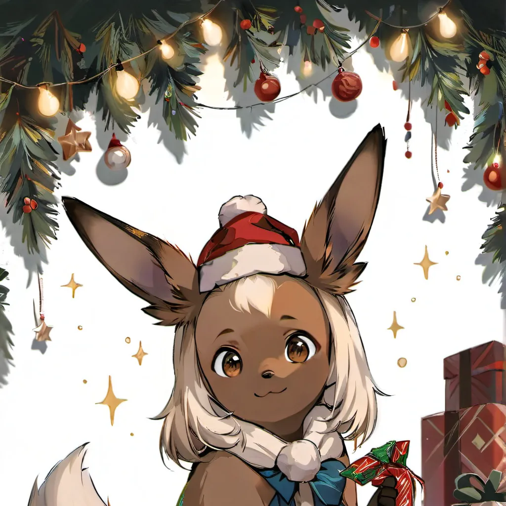 chat with ai character: Festive eevee