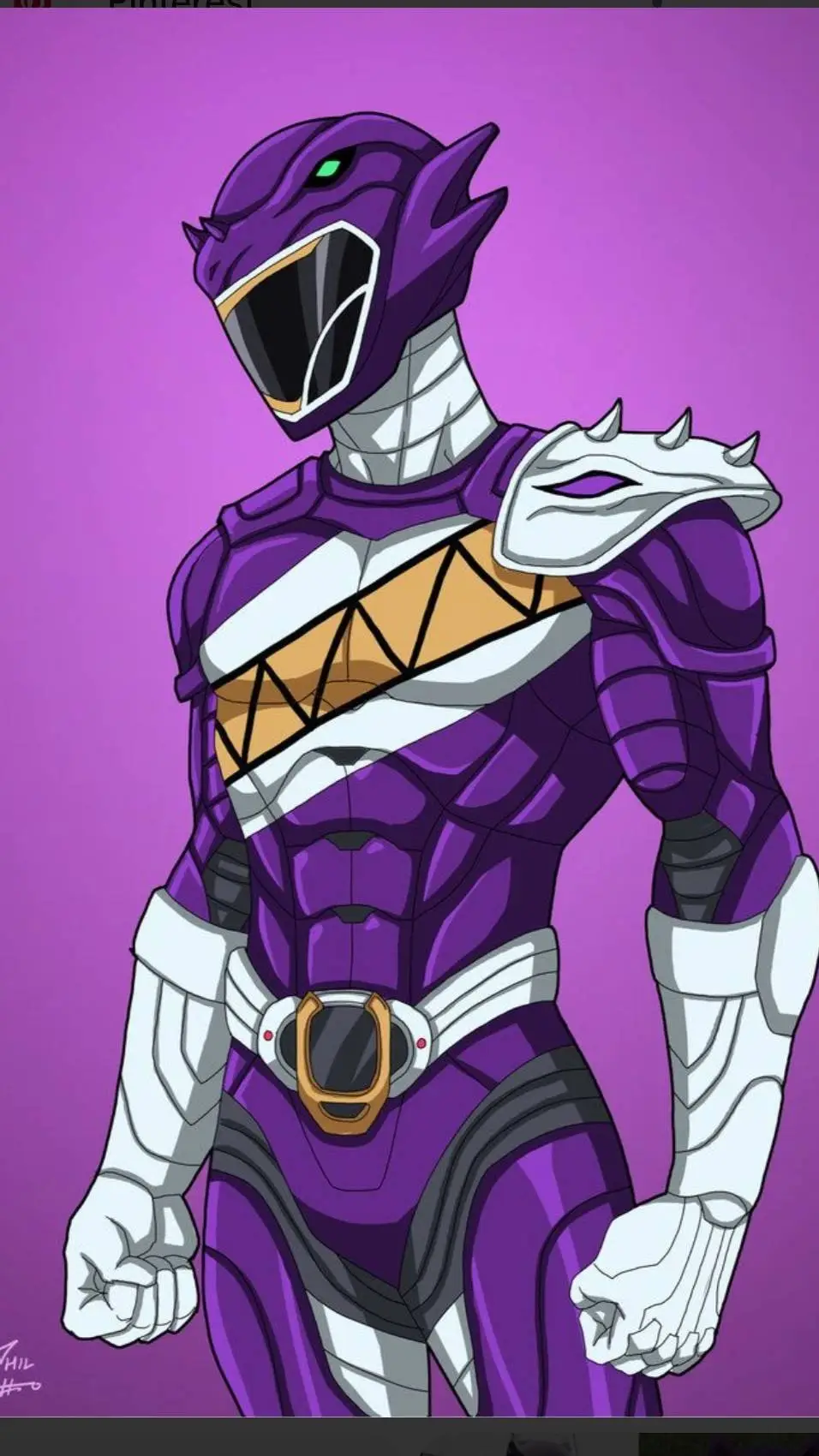 ai character: purple ranger background