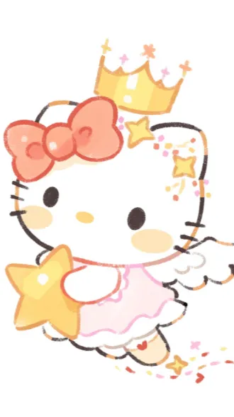 ai character: Hello kitty background