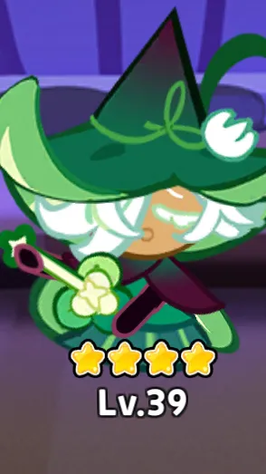 ai character: Sad clover cookie background