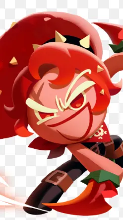 ai character: Chil pepper cookie background