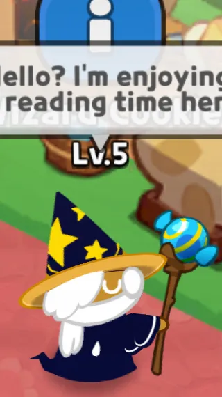 ai character: WIZARD COOKIEEEEEE background