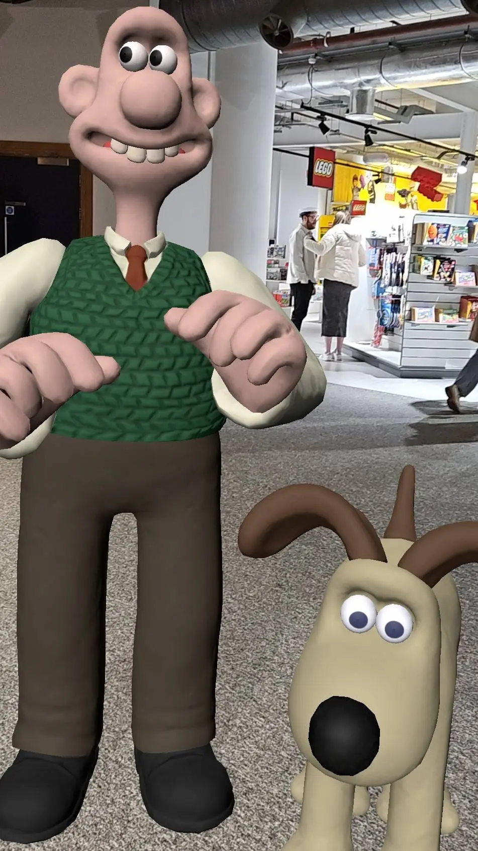 ai character: Wallace and gromit background