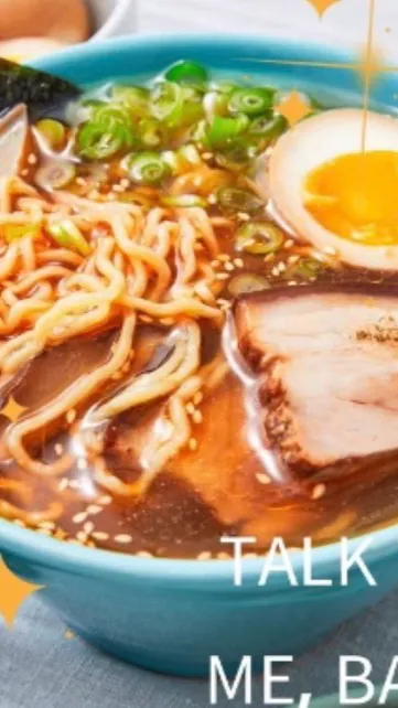 ai character: RAMEN NOODLES background