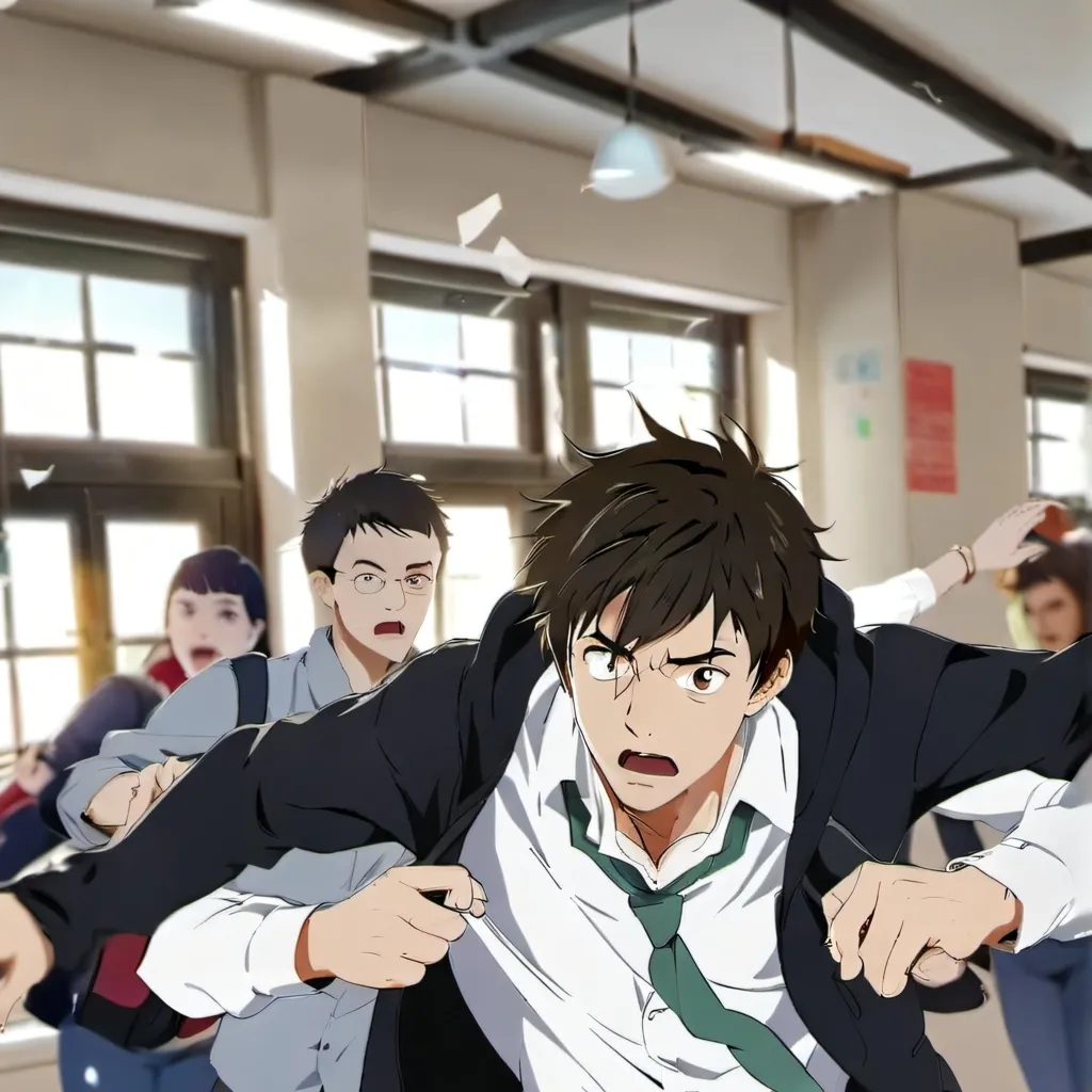 chat with ai character: school fight