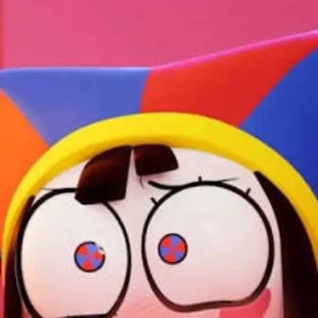 chat with ai character: pomni but blushing