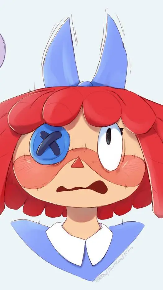 ai character: ragetha blushing background