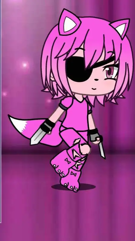 ai character: pinky foxy  background