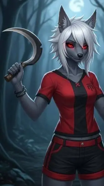 ai character: death loona  background