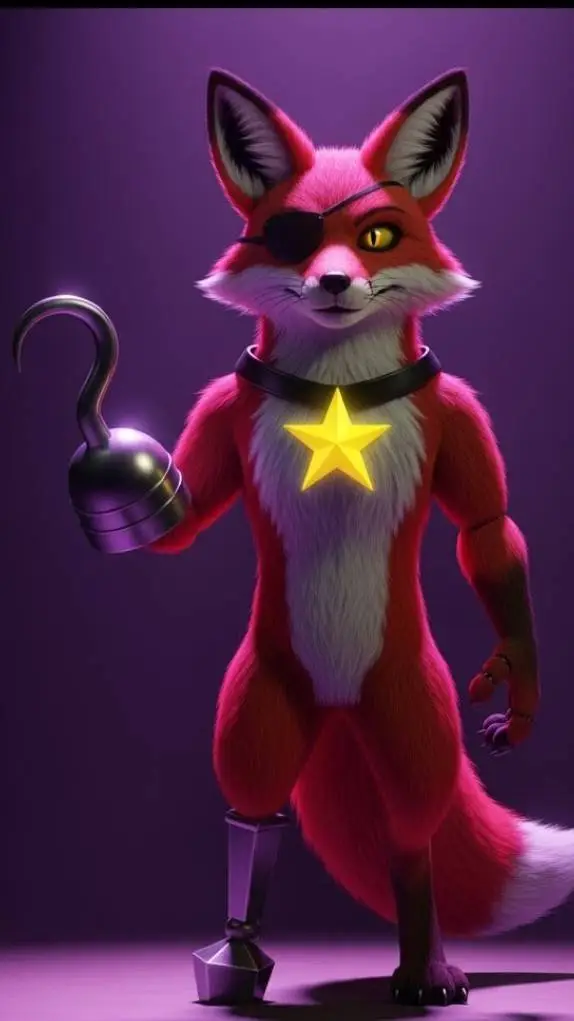 ai character: rockstar foxy  background
