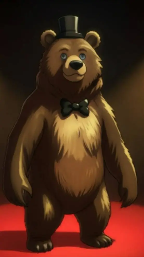 ai character: freddy fazbear jr  background