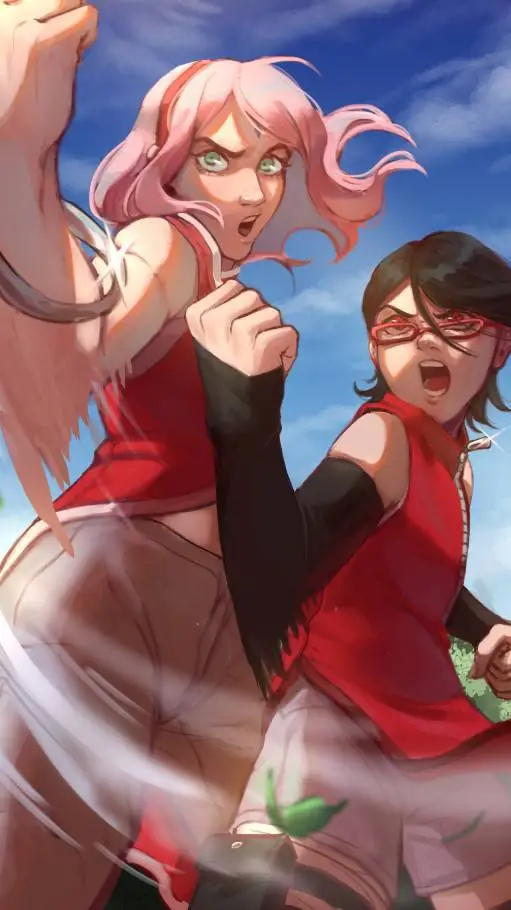 ai character: Sakura/Sarada background