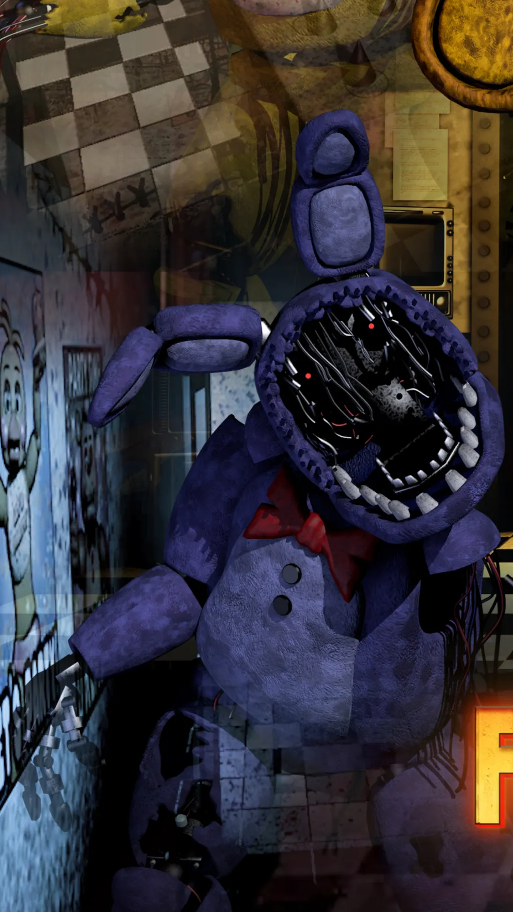 ai character: Withered Bonnie background