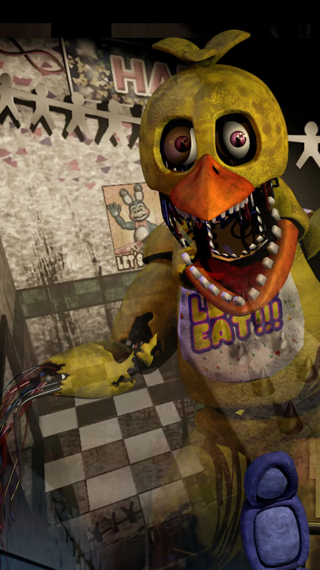 ai character: Withered Chica background