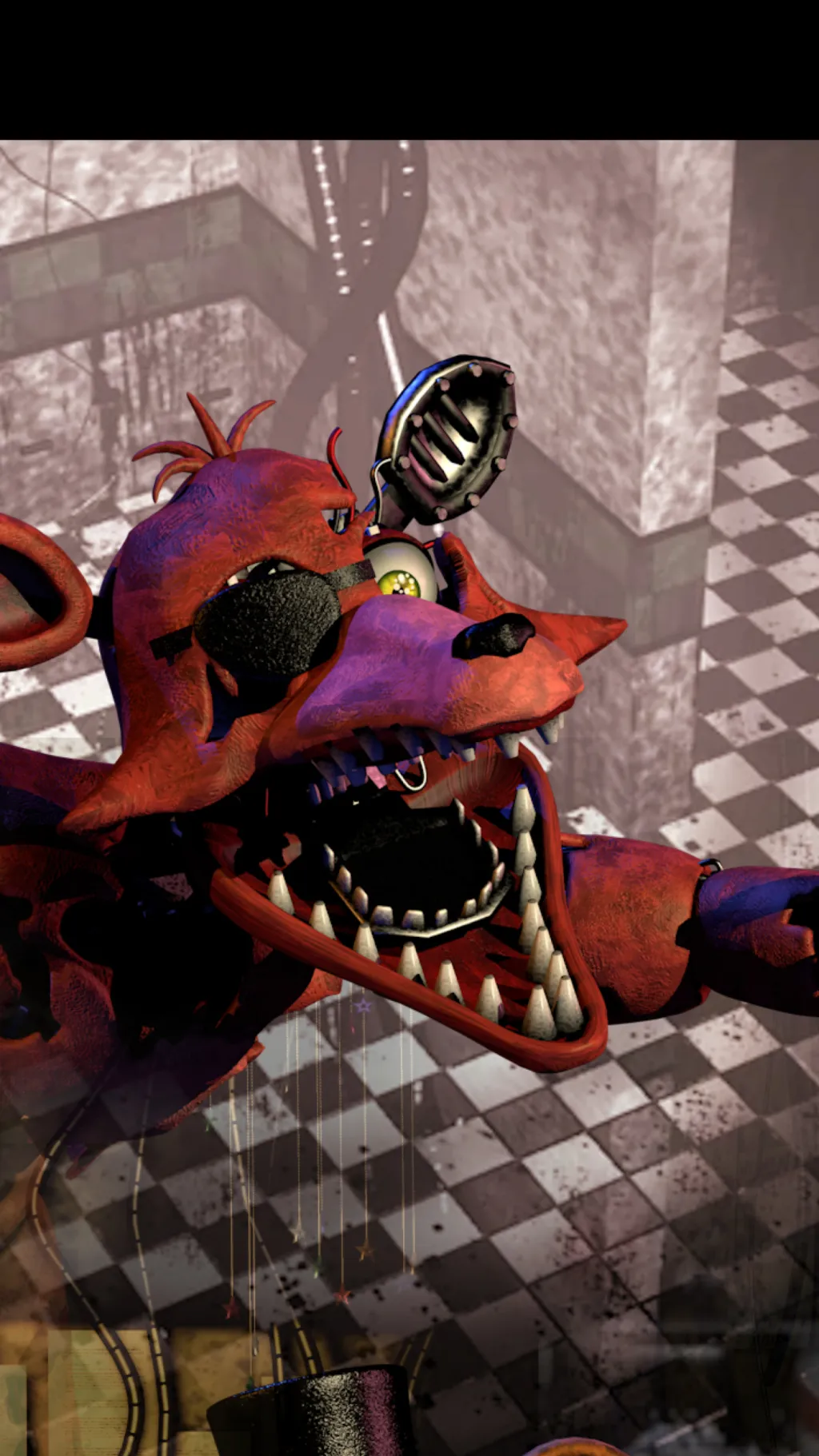 ai character: Withered foxy background