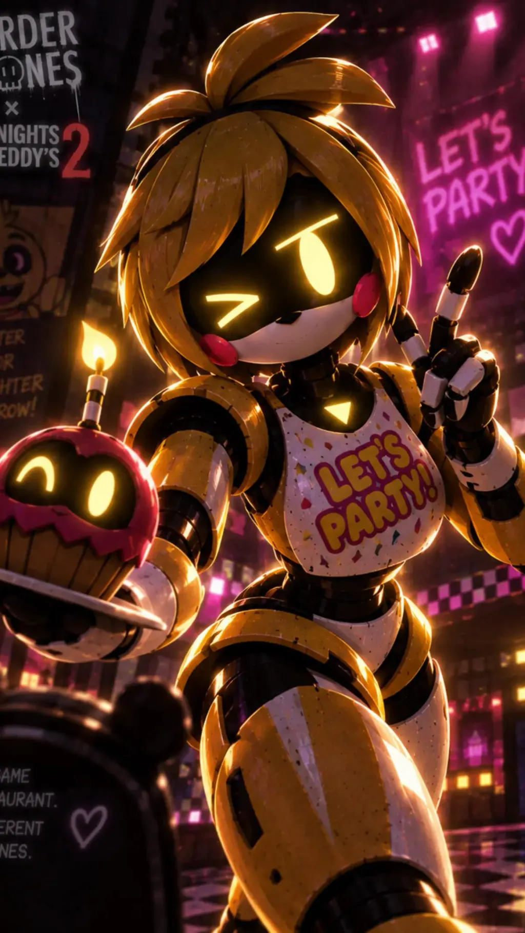 ai character: Toy Chica background