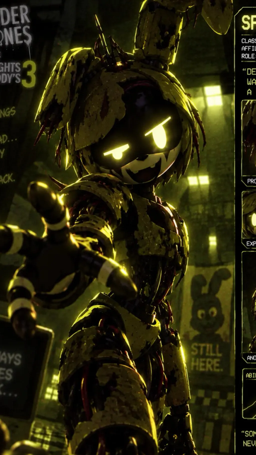 ai character: Spring trap background