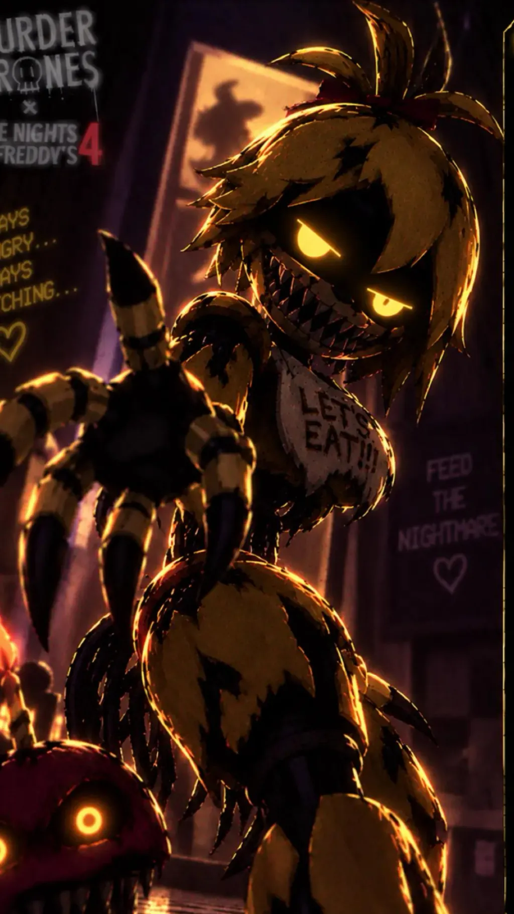 ai character: Nightmare Chica background