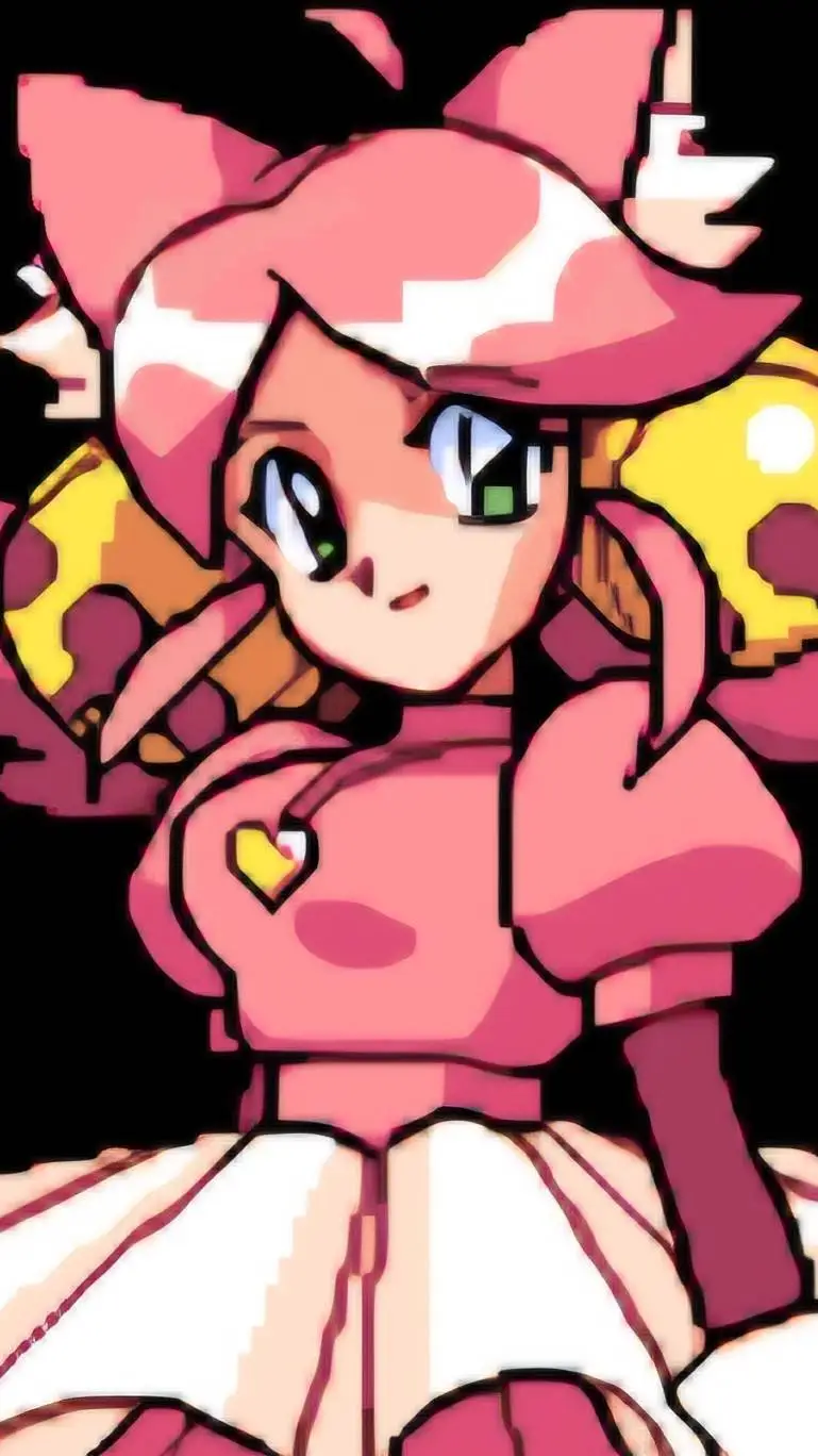 ai character: Pink background
