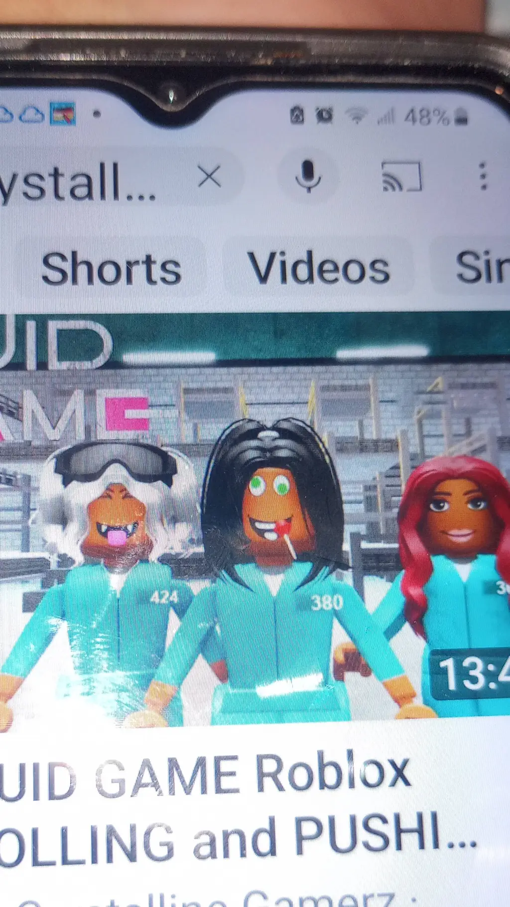 ai character: Roblox squid game  background