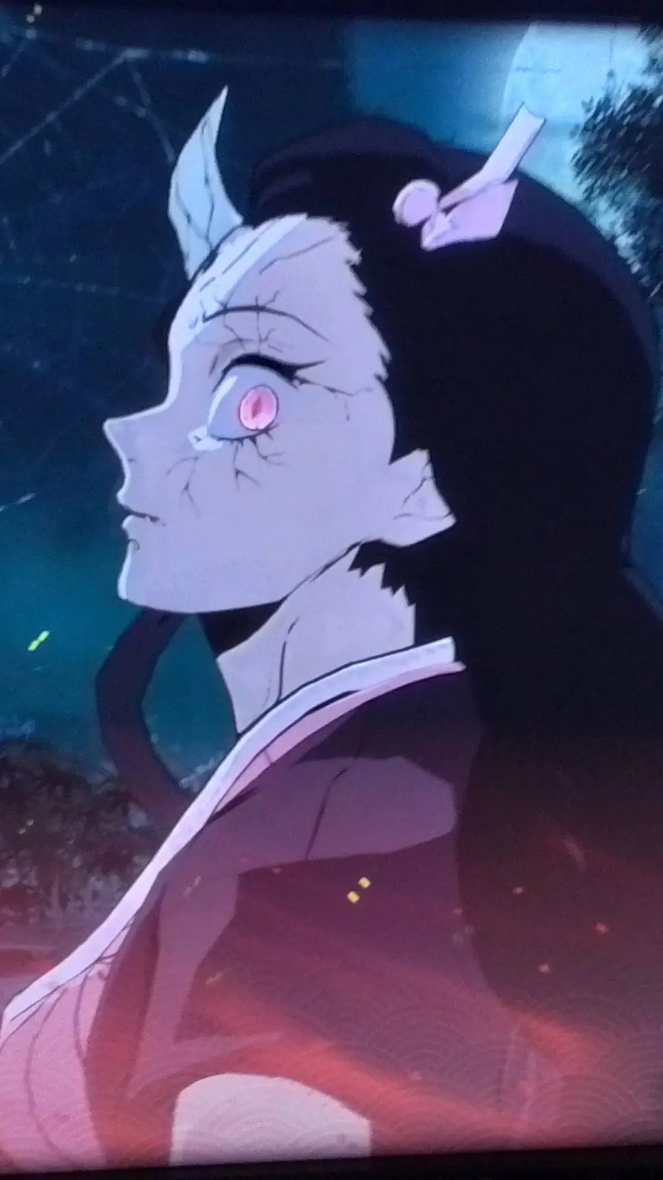 ai character: MHA×Nezuko,tan background