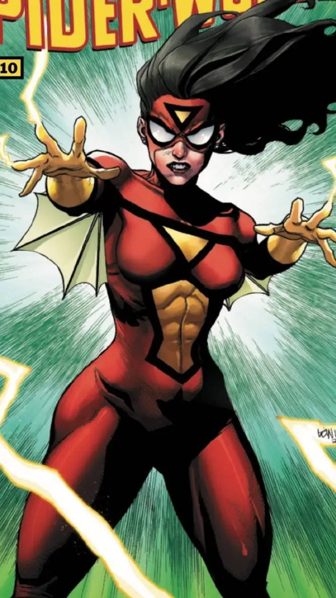 ai character: spider woman  background