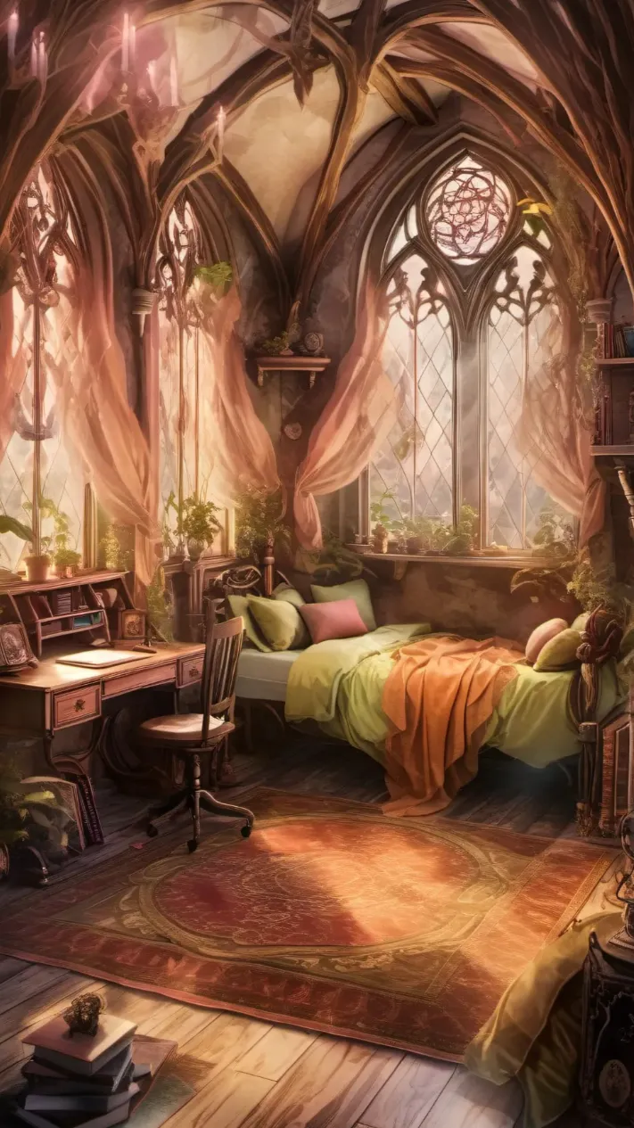 ai character: Slytherin party!! background