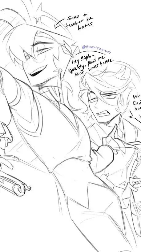 ai character: HH Hev School au background