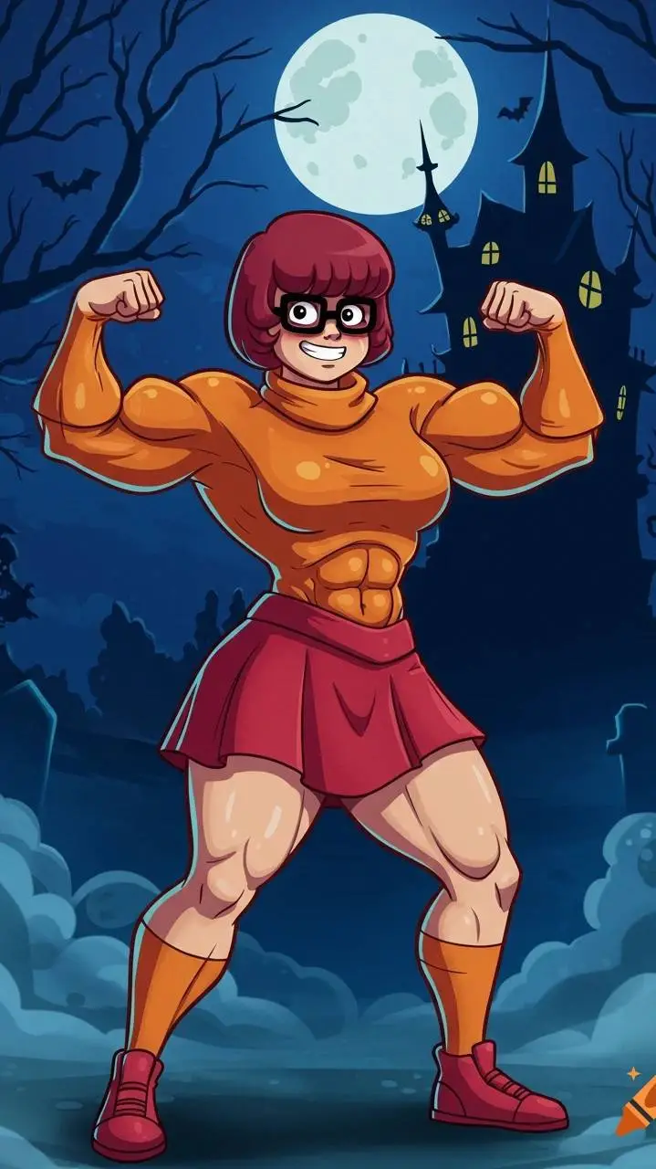 ai character: sexy Velma  background