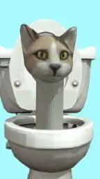 ai character: skibidi cat  background