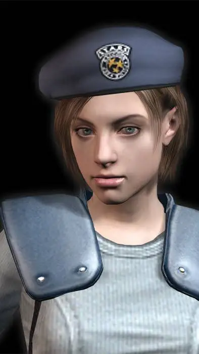 ai character: Jill Valentine  background