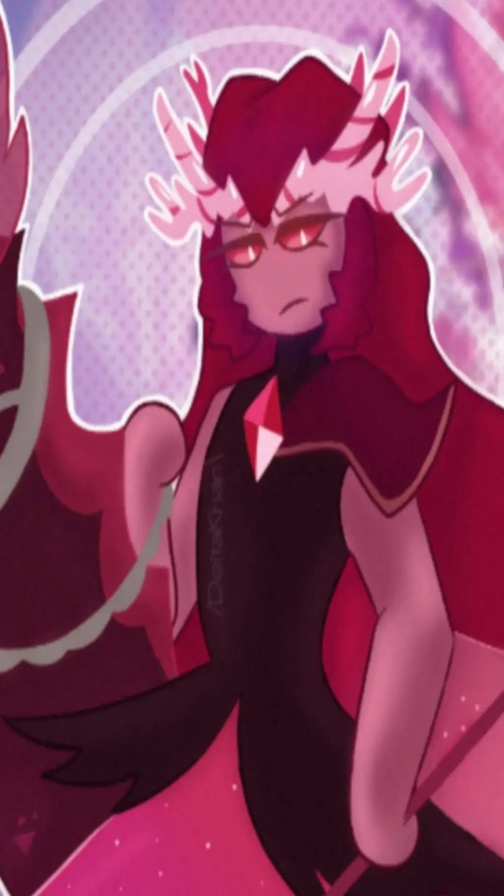 ai character: Crimson coral!  background