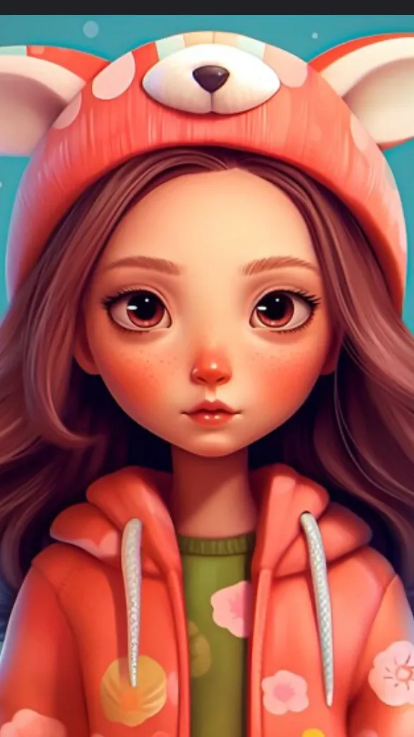 ai character: Sweet girl￼ background