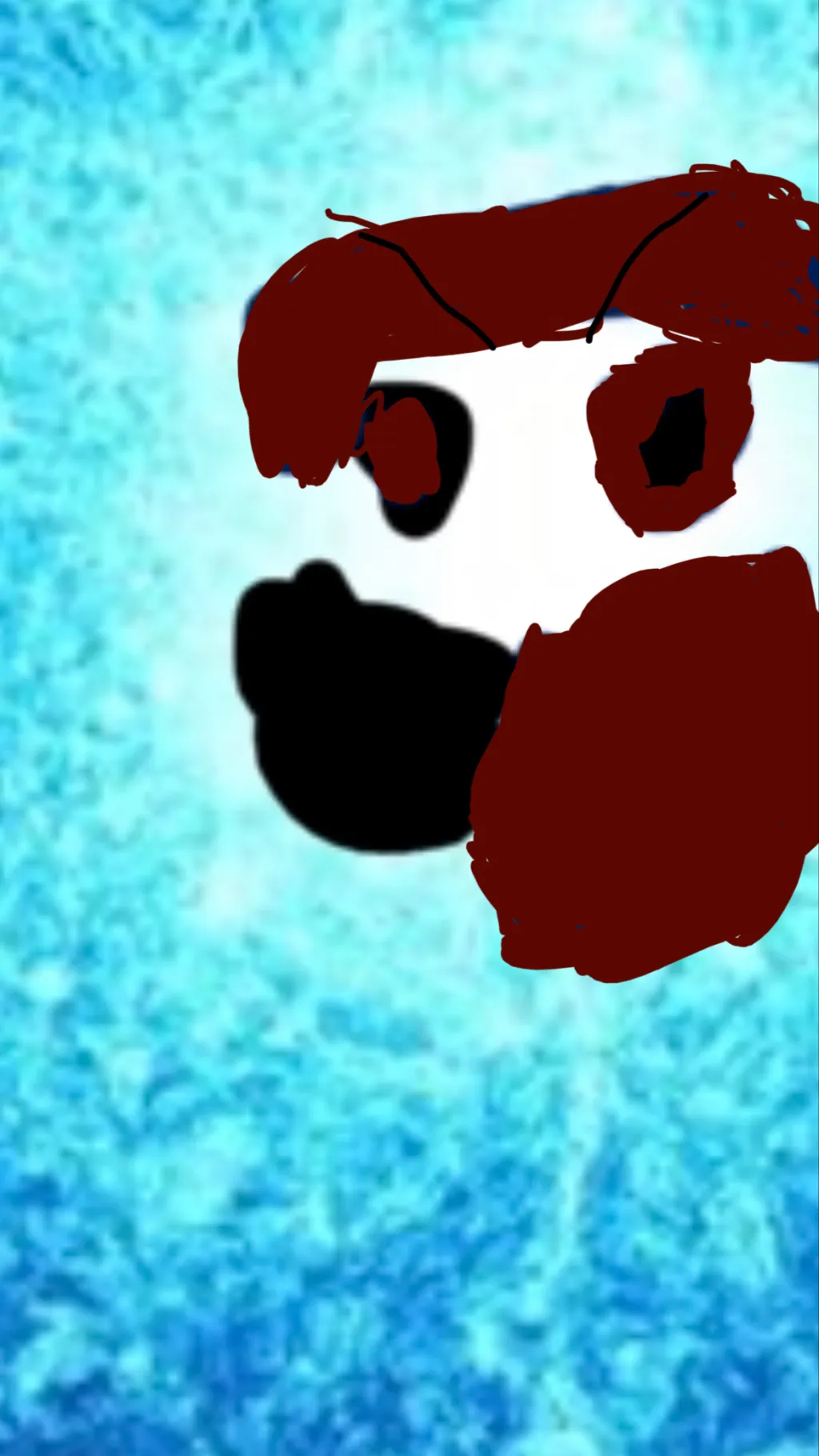 ai character: Red dark kid ￼￼ background